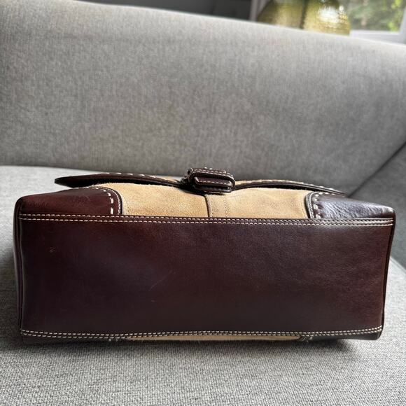 Vintage Y2K Coach Hampton Camel Suede Shoulder Bag Classic - Picture 4 of 14